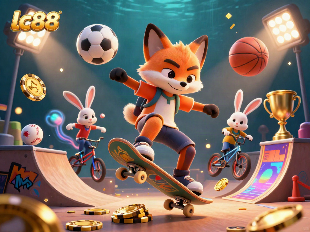 Engage with lc88's dynamic online casino experience through exhilarating gaming elements and animated characters.