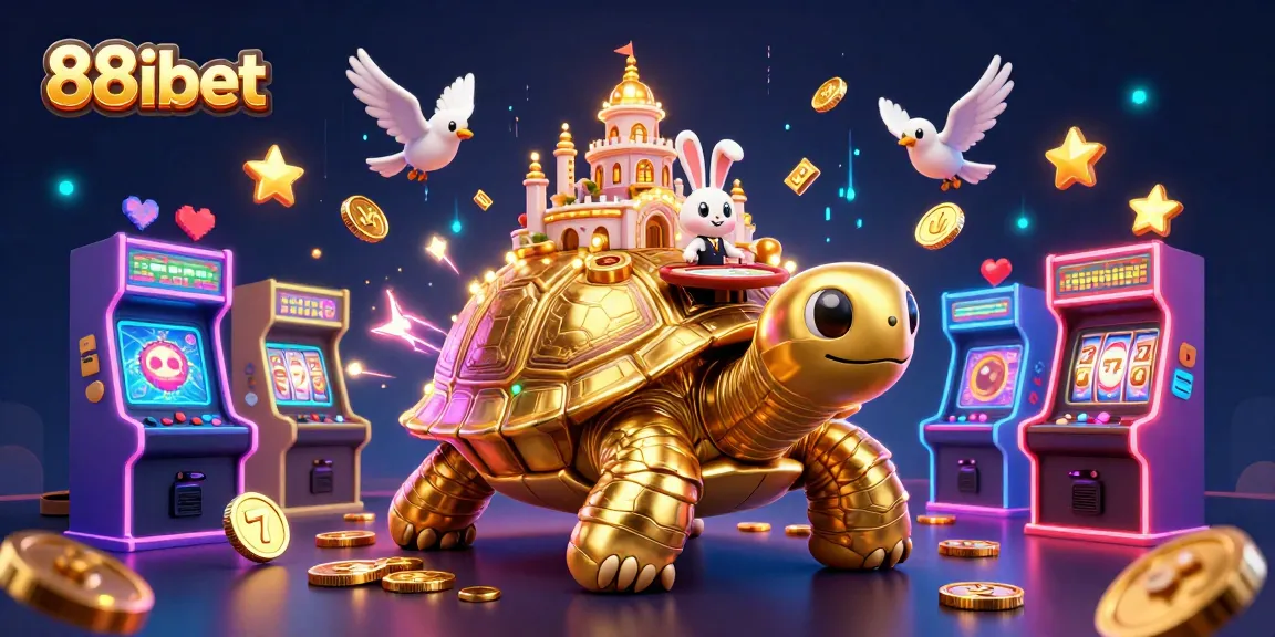 Experience the thrill of 88ibet as birds fly with golden coins and a rabbit dealer awaits your next bet.