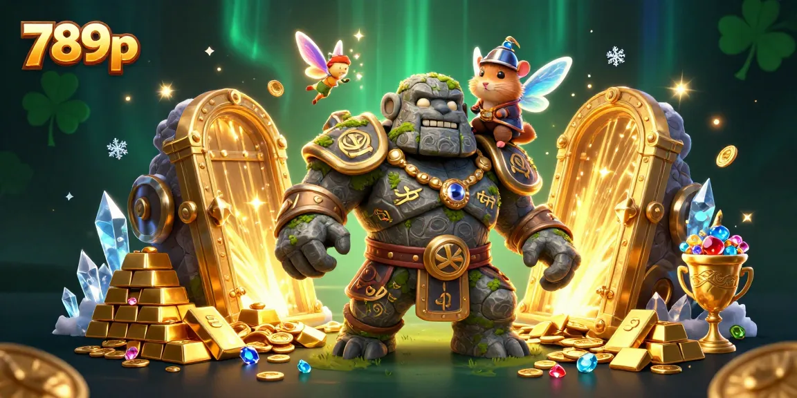 "Engage with the thrilling joys of 789p casino adventures, featuring a mystical golem, fairy magic, and fortune."