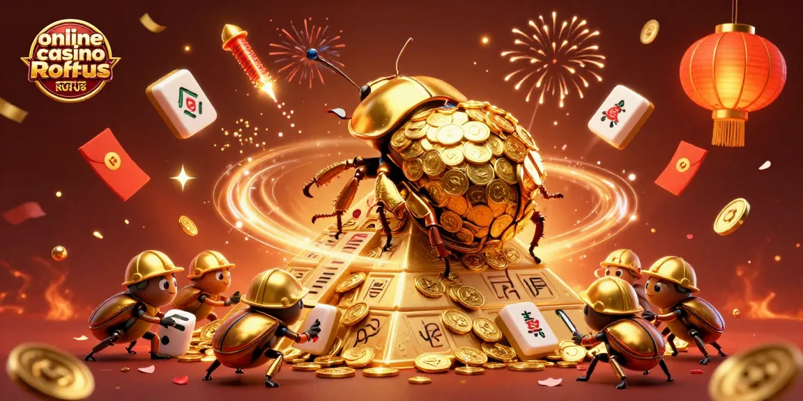 Enjoy spins and wins at the online casino uden ROFUS with vibrant casino-themed 3D illustration.