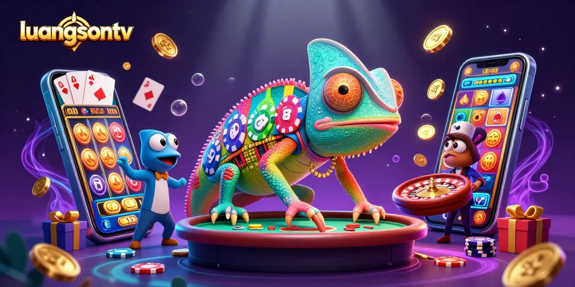 Engage in exciting betting with luongsontv's interactive casino scene featuring colorful games and winning moments.