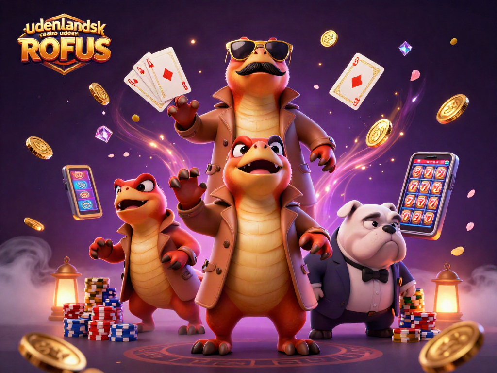 Experience ultimate thrills with udenlandsk casino uden ROFUS featuring charming raptors at a VIP lounge.