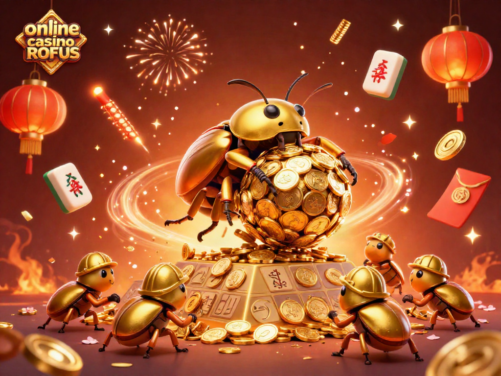 Experience the excitement of online casino uden ROFUS with vibrant gaming elements and joyous celebration.